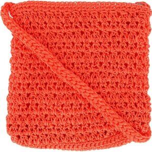Women's Crochet Crossbody Handbag, Coral